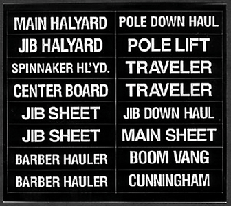 BERNARD ENGRAVING IL01 LABELS FOR SAILBOATS 16/PK